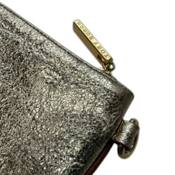 Tory Burch Metallic Gold Zipper Wristlet - Picture 3 of 6